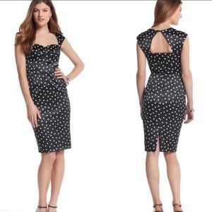WHBM Satin Polka-Dot Retro Dress Sz10